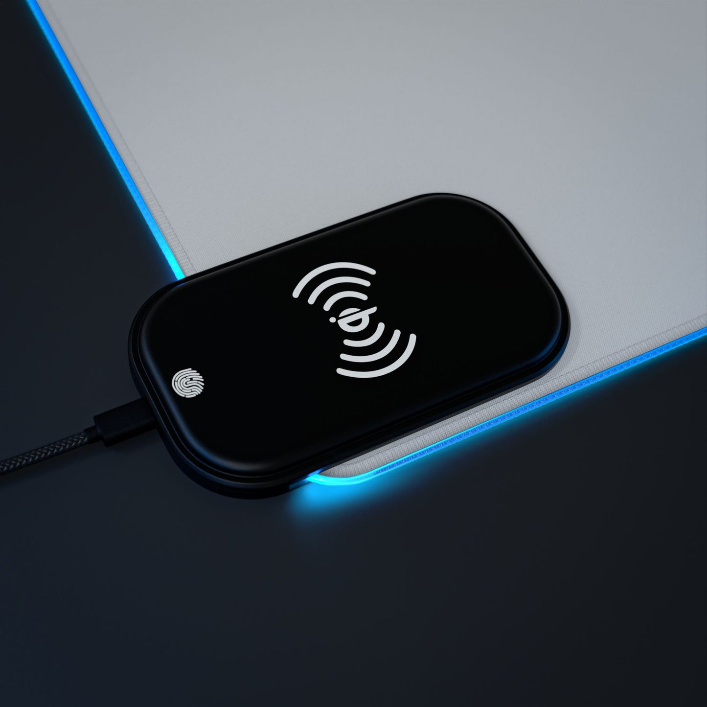 LED Gaming Mouse Pad with Wireless Chargin Station