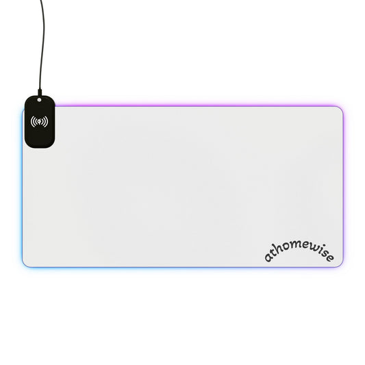 LED Gaming Mouse Pad with Wireless Chargin Station
